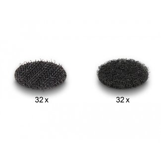 DeLOCK Delock Hook-and-loop dots, round, 64 pieces black