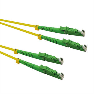 Roline ROLINE glasvezelkabel duplex 9/125µm OS2, LSH/LSH, APC gepolijst, LSOH, geel, 10 m