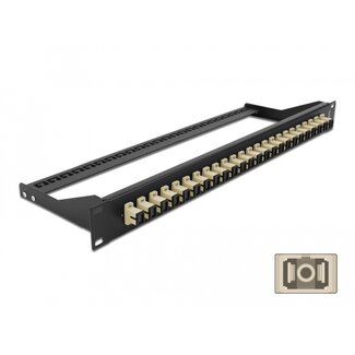 DeLOCK Delock 19″ Fibre Patch Panel 24 port SC Simplex beige
