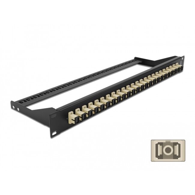 Delock 19″ Fibre Patch Panel 24 port SC Simplex beige