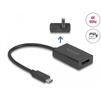 DeLOCK Delock Adapter DisplayPort female to USB Type-C™ male (DP Alt Mode) 4K with PD 85 W