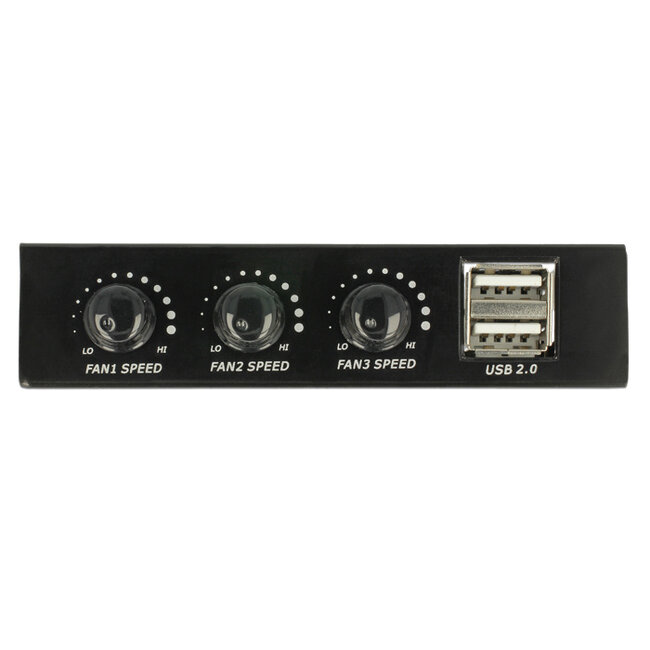 Delock 3.5″ Front Panel > 2 x USB 2.0 and fan control