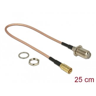 DeLOCK Delock Antenna cable F jack bulkhead > SMB plug RG-316 25 cm