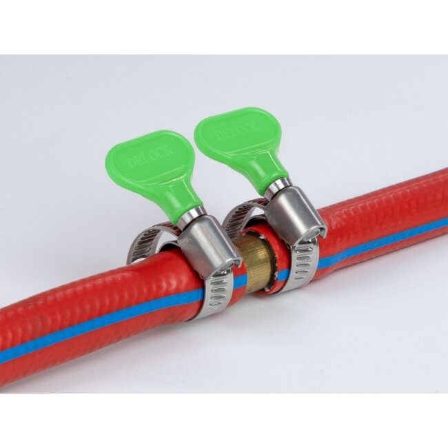 Delock Butterfly Hose Clamp 50 - 70 mm 10 pieces green