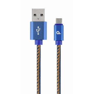 Cablexpert Micro-USB kabel Denim Blue Jeans 1 meter