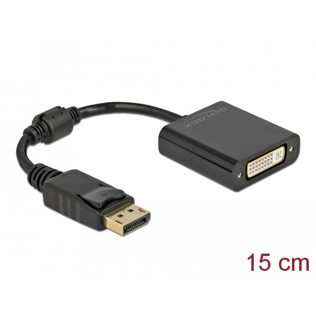 Delock Adapter DisplayPort 1.1 male to DVI female Passive black