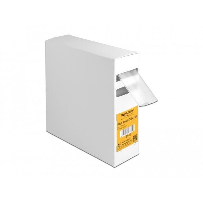 Delock Heat shrink tube box, Shrinkage ratio 2:1, 4 m x 25.4 mm transparent