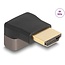 Delock HDMI Adapter male to female 90° upwards angled 8K 60 Hz grey metal