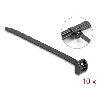 DeLOCK Delock Cable Tie with metal tab L 203 x W 12.7 mm 10 pieces black