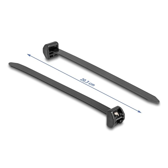 Delock Cable Tie with metal tab L 203 x W 12.7 mm 10 pieces black