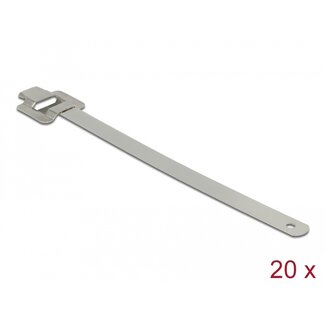 DeLOCK Delock Cable tie stainless steel reusable with folding clasp L 150 x W 10 mm 20 pieces