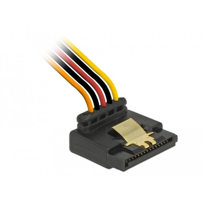 Delock Cable SATA 15 pin power plug with latching function > 2 x SATA 15 pin power receptacle up 15 cm