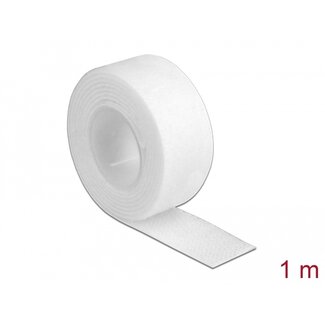 DeLOCK Delock Hook-and-loop tape on roll L 1 m x W 20 mm white