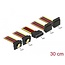 Delock Cable SATA 15 pin power plug with latching function > SATA 15 pin power receptacle 2 x down / 2 x up 30 cm