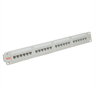 Roline ROLINE Cat.5e (Class D), 19" patchpanel, 24 ports, UTP, grijs