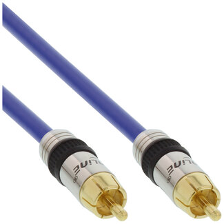 InLine® InLine® Tulp audiokabel, Premium, vergulde contacten, 1x Tulp M/M, 0.5m