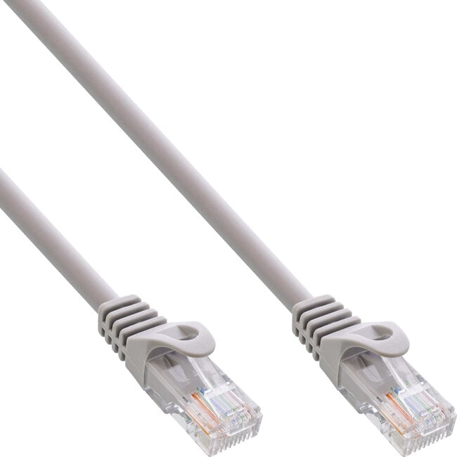 InLine® Patchkabel, UTP, Cat.5e, grijs, 10m, AWG26