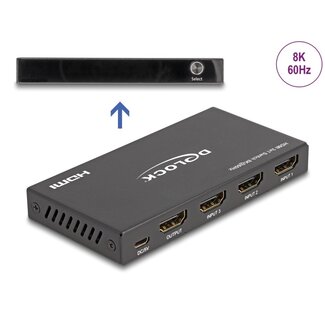 DeLOCK Delock HDMI Switch 3 x HDMI in to 1 x HDMI out 8K 60 Hz