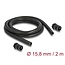 Delock Cable protection sleeve 2 m x 15.8 mm with 2 x PG11 conduit fitting set black