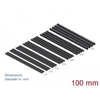 DeLOCK Delock Heat Shrink Tube Set 100 mm 28 pieces black
