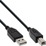 InLine® USB 2.0 kabel, zwart, AM/BM, 5m