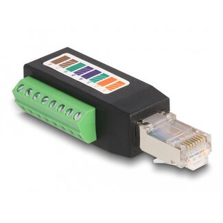 DeLOCK Delock RJ45 plug Cat.5e to Terminal Block Adapter 90° angled