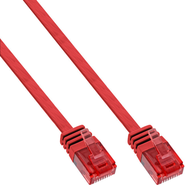 InLine® Platte patchkabel, UTP, Cat. 6, rood, 1,5m