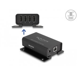 DeLOCK Delock 4 Port USB 2.0 Isolator Hub with 5 kV Isolation for data lines