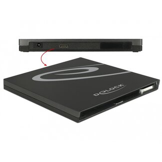 DeLOCK Delock External Enclosure for Ultra Slim SATA Drives 9.5 mm > USB Type-C™ female