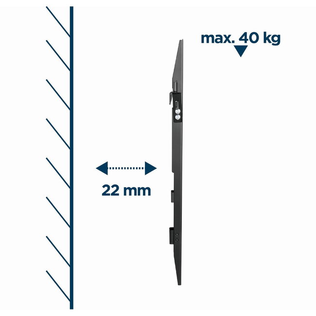 TV muurbeugel (vast), 37'-70'