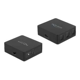 DeLOCK Delock S/PDIF TOSLINK Switch 1 In 3 Out with USB Powered