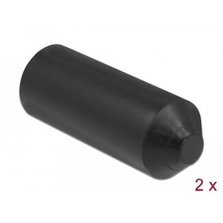 DeLOCK Delock End Caps with inside adhesive 90 x 30 mm 2 pieces black