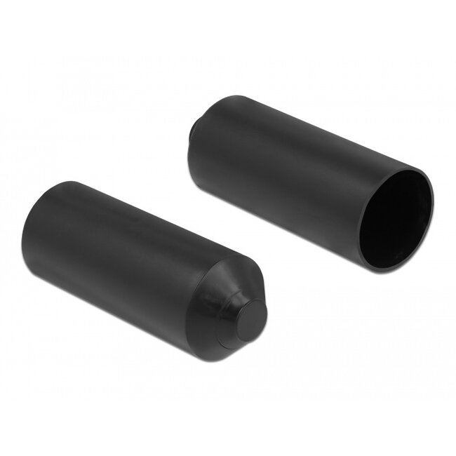 Delock End Caps with inside adhesive 90 x 30 mm 2 pieces black