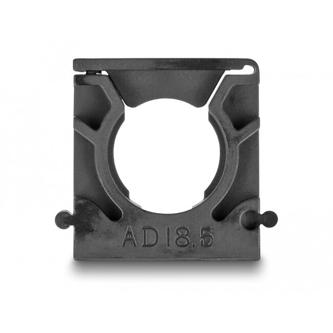 Delock Cable sleeve holder with locking clip 18.5 mm 8 pieces black