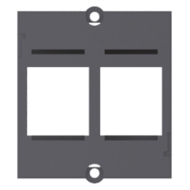BACHMANN maatwerk module frame 2x Keystone, zwart
