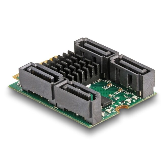 Delock Converter M.2 Key B+M male to 4 x SATA male with RAID and HyperDuo
