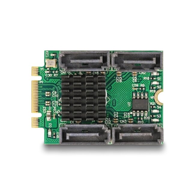 Delock Converter M.2 Key B+M male to 4 x SATA male with RAID and HyperDuo
