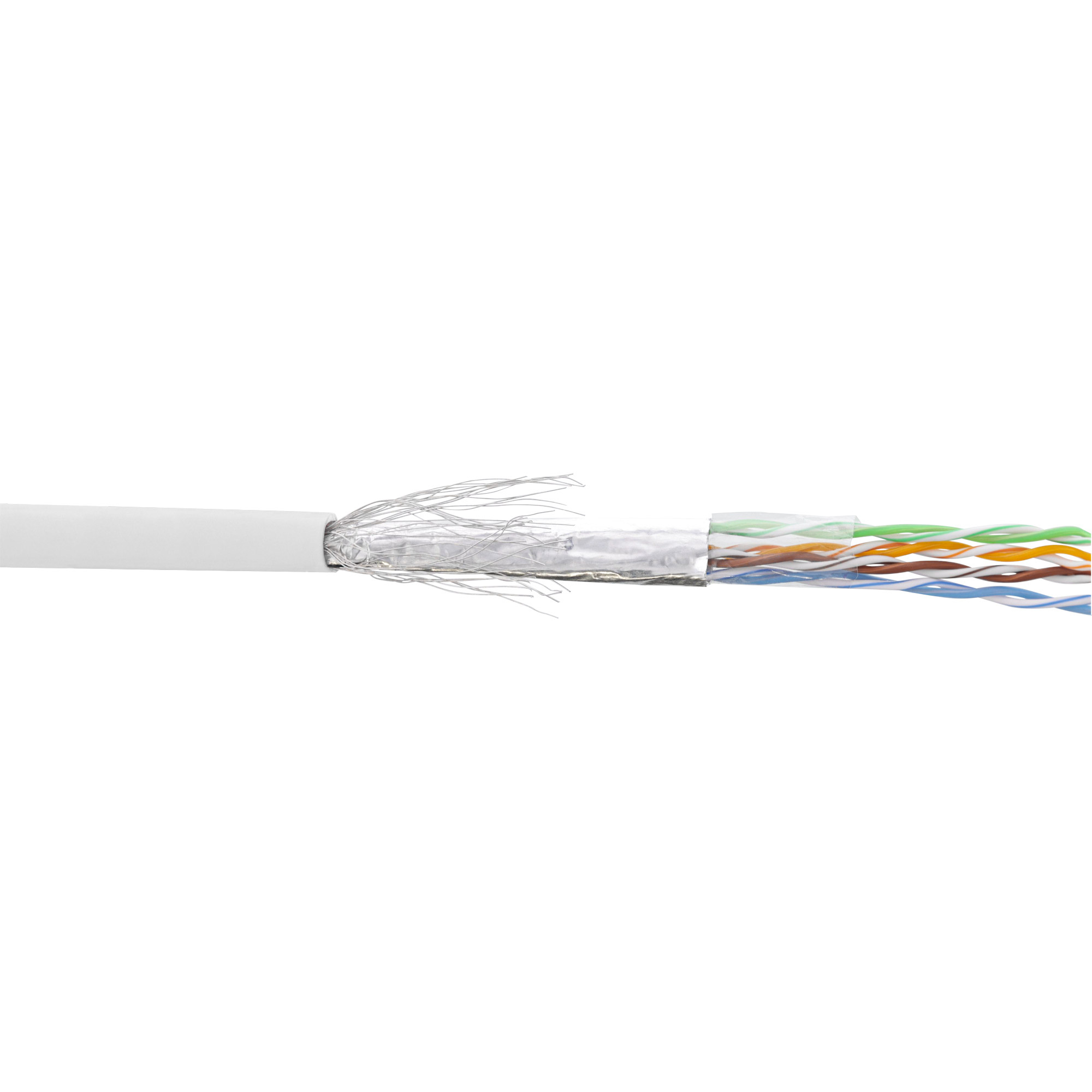 InLine 72099W. Snoerlengte: 100 m, Kabel standaard: Cat5e, Kabelafscherming: SF/UTP (S-FTP)