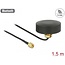 Delock WLAN 802.11 b/g/n Antenna RP-SMA plug 2 dBi fixed omnidirectional with connection cable RG-174 1.5 m outdoor black