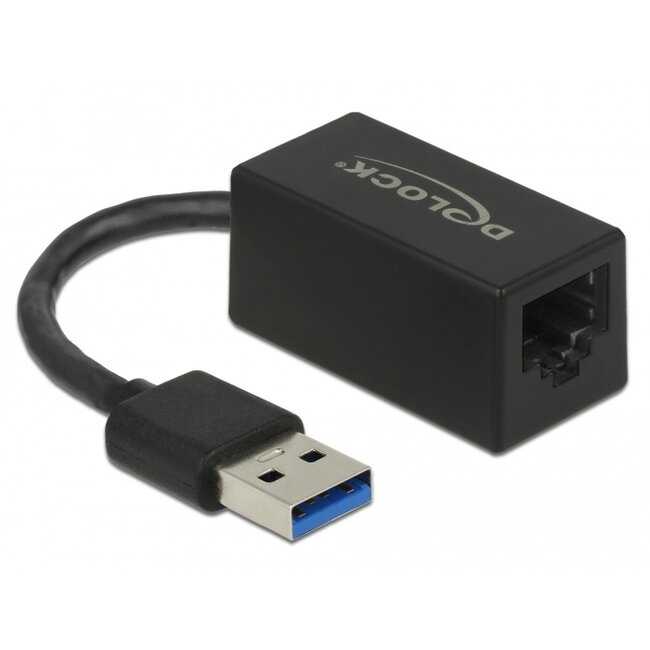 Delock USB Type-A Adapter to Gigabit LAN compact black