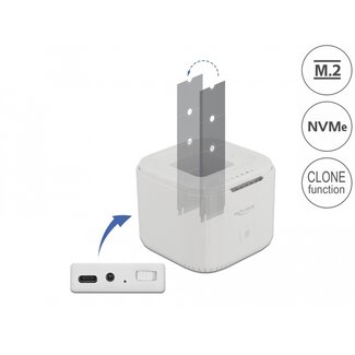 DeLOCK Delock M.2 Docking Station for 2 x M.2 NVMe PCIe SSD with Clone function