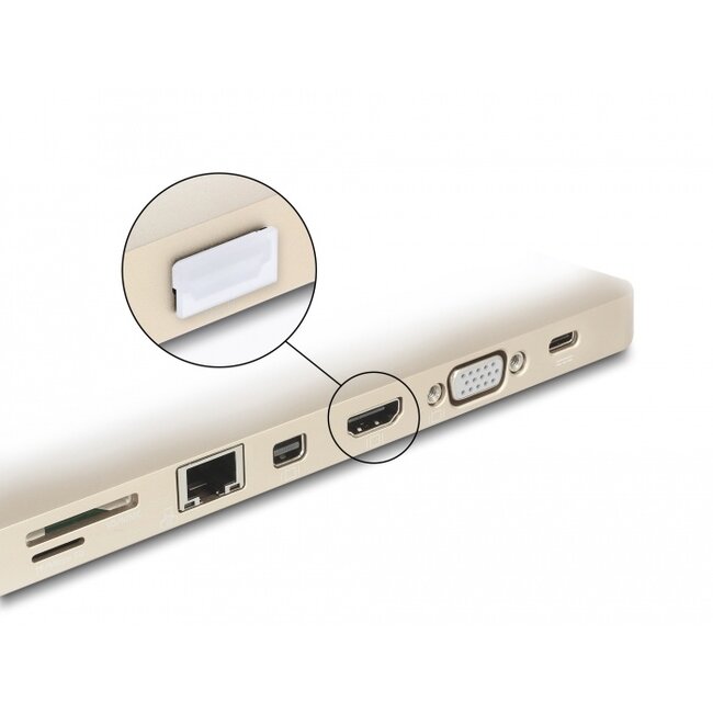 Delock Dust Cover for HDMI A female without grip 10 pieces transparent