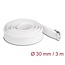 Delock Braided Sleeve with zip fastener heat-resistant 3 m x 30 mm white