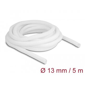 DeLOCK Delock Braided Sleeve self-closing 5 m x 13 mm white