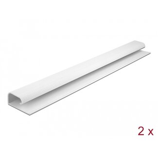 DeLOCK Delock Cable Duct for under-table mounting 57 x 25 mm - length 400 mm 2 pieces white