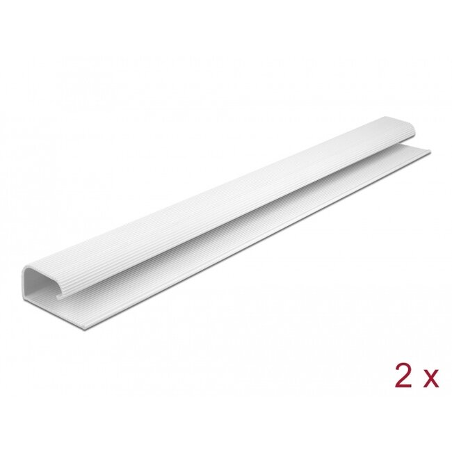 Delock Cable Duct for under-table mounting 57 x 25 mm - length 400 mm 2 pieces white
