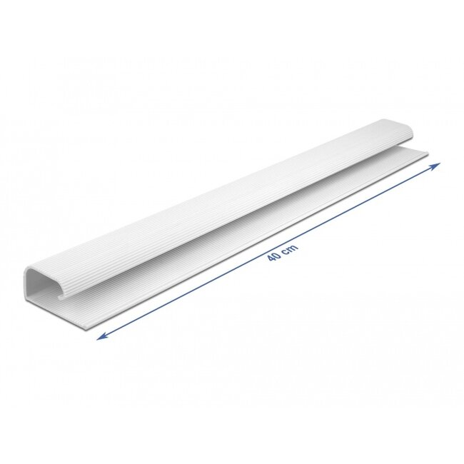 Delock Cable Duct for under-table mounting 57 x 25 mm - length 400 mm 2 pieces white