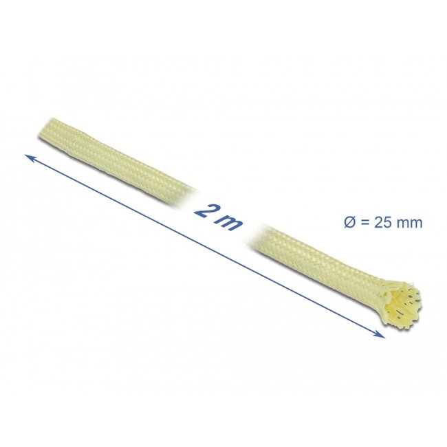 Delock Braided Sleeve made of aramid fibers 2 m x 25 mm