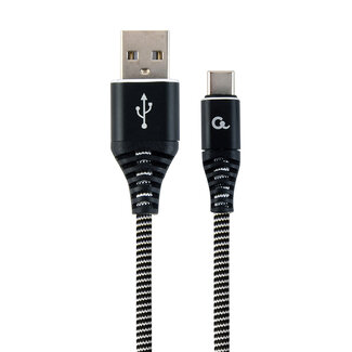 Cablexpert Premium USB-C laad- & datakabel zwart/wit 1 meter
