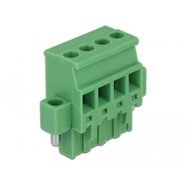 Delock Terminal block set for DIN rail 4 pin with screw lock